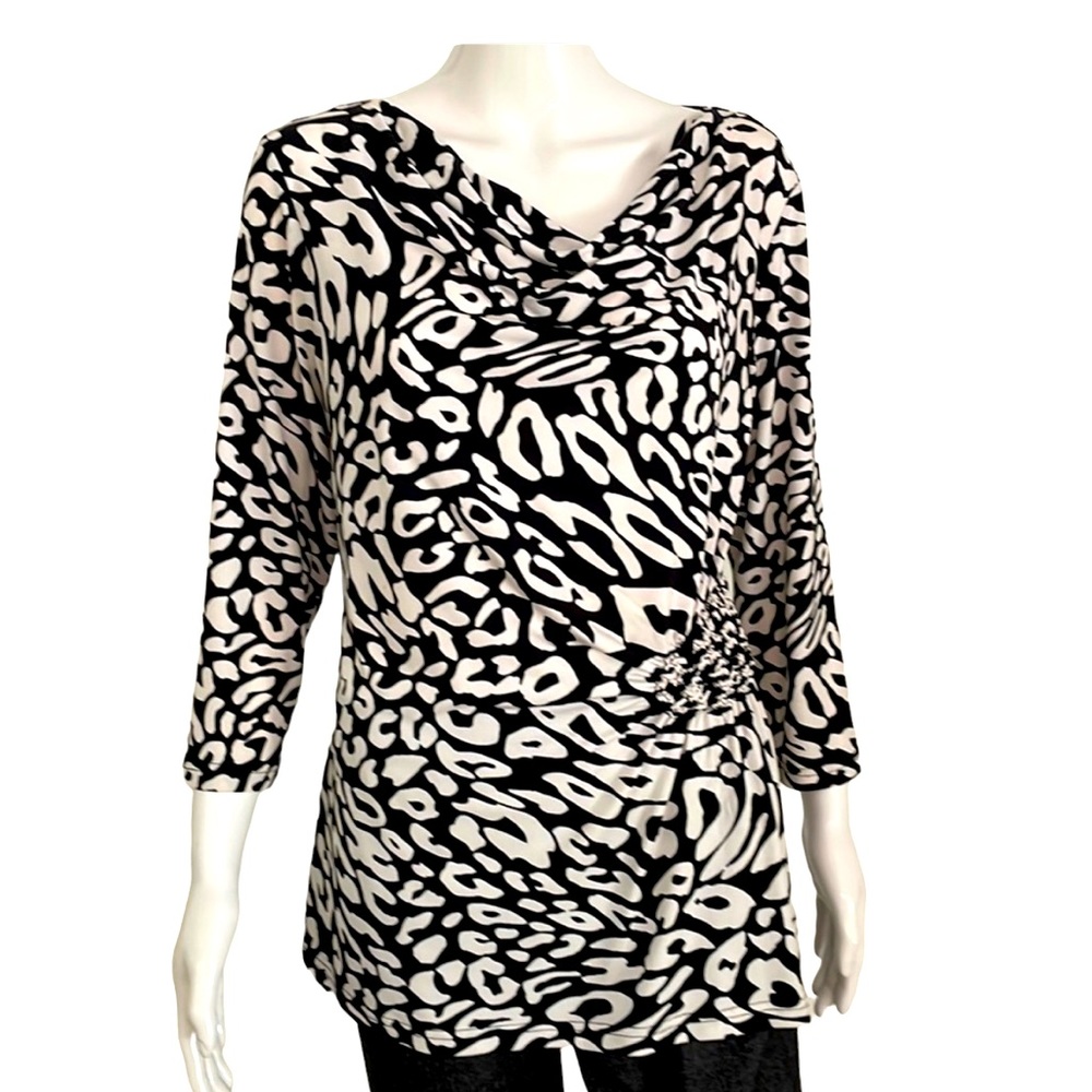 SPENSE black & white top, Large, EUC